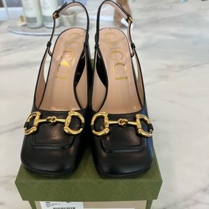 Gucci mid heel with horsebit